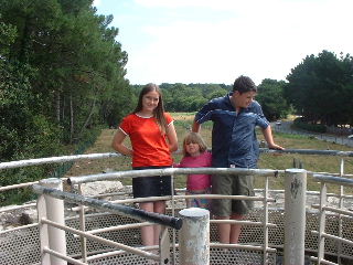 Rebecca Patrick and Natlie viewing stones at Carnac