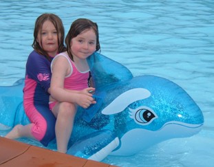 in the pool