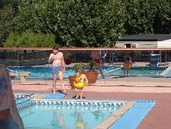 who is for a swim